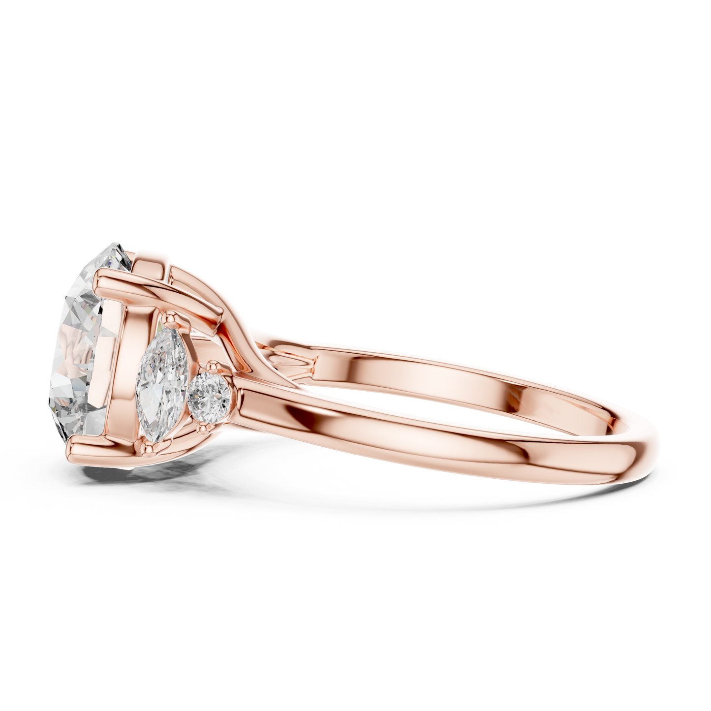 Round Lab Grown Diamond Five Stone Ring