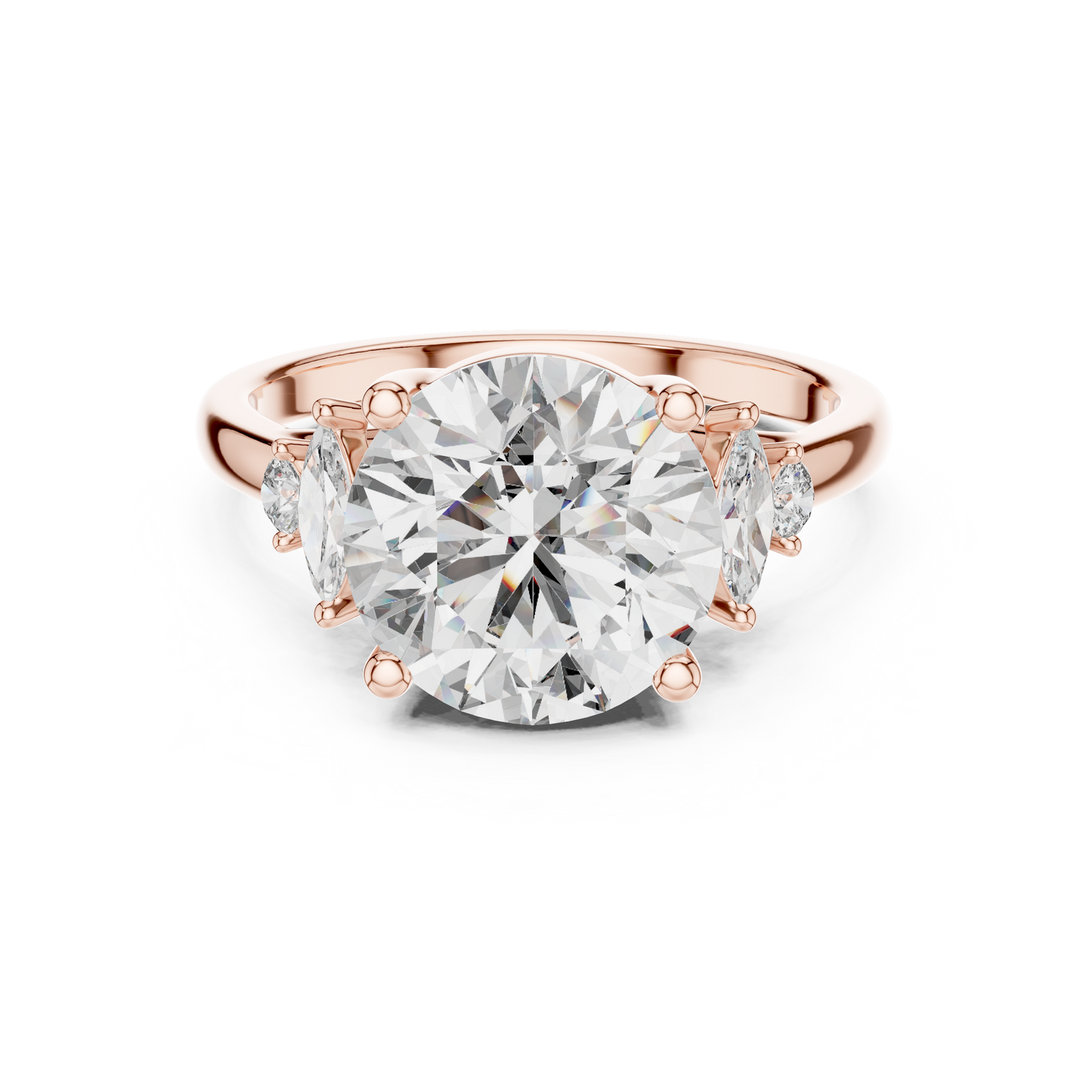 Round Lab Grown Diamond Five Stone Ring