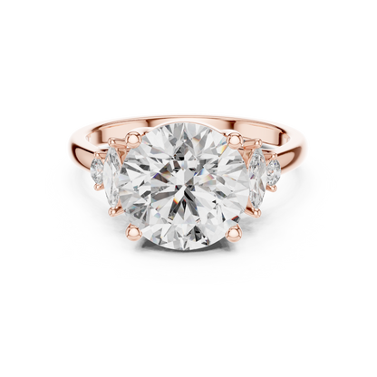 Round Lab Grown Diamond Five Stone Ring