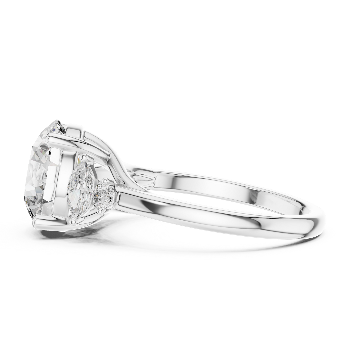 Round Lab Grown Diamond Five Stone Ring