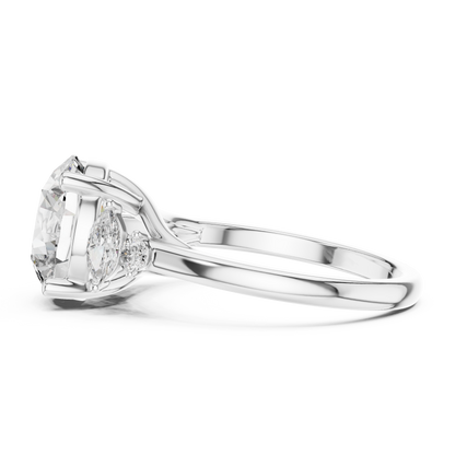 Round Lab Grown Diamond Five Stone Ring