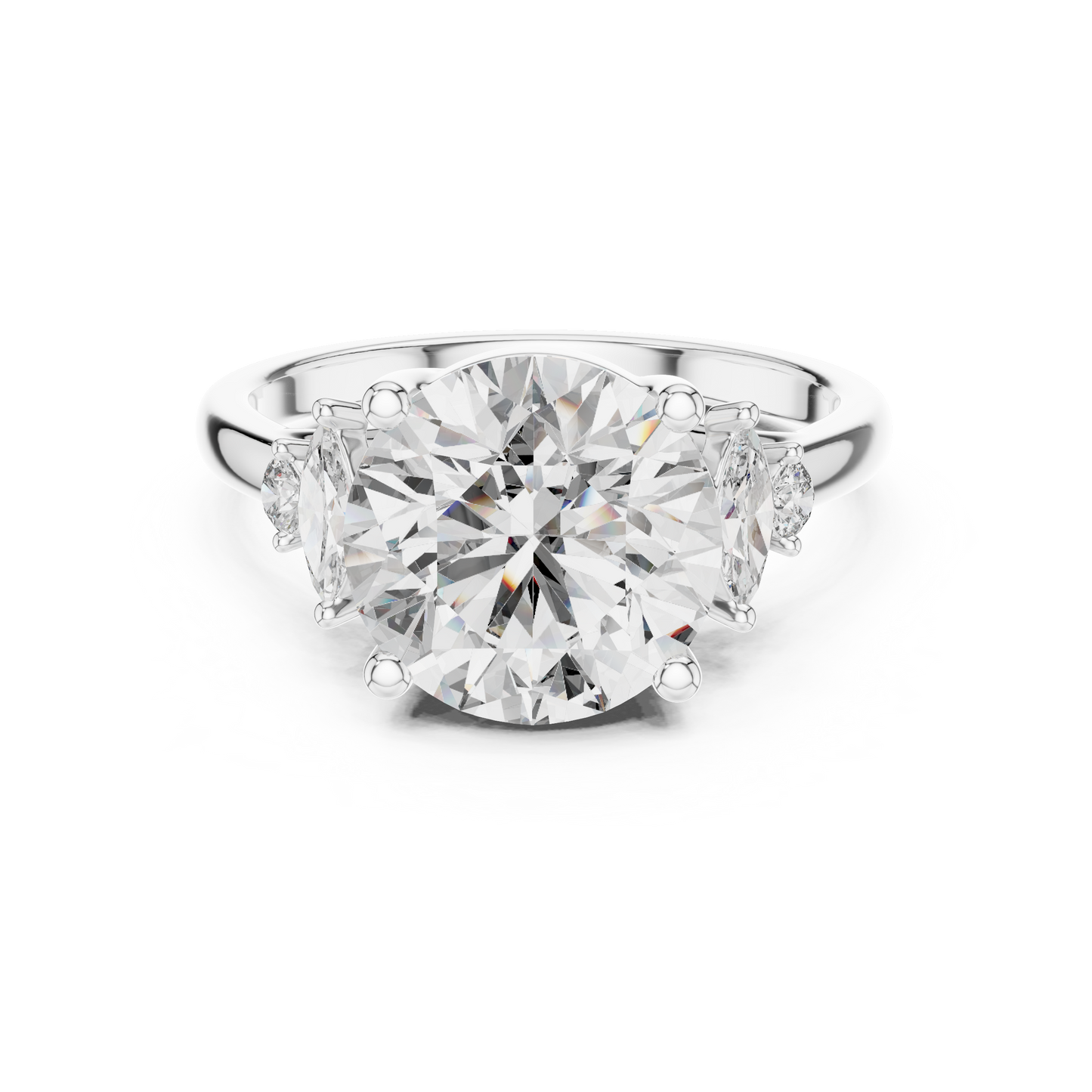 Round Lab Grown Diamond Five Stone Ring