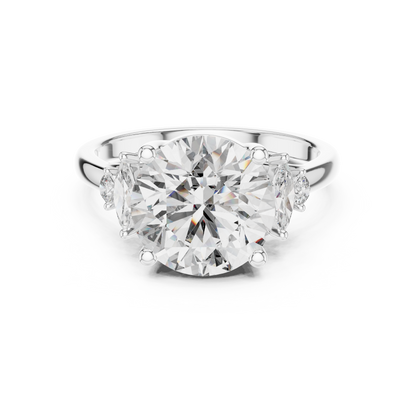 Round Lab Grown Diamond Five Stone Ring