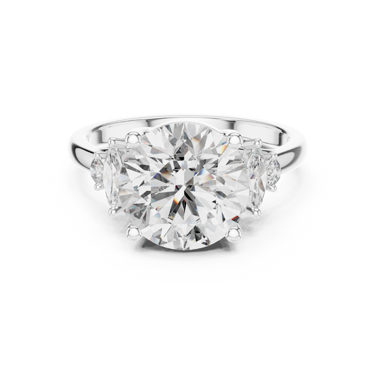 Round Lab Grown Diamond Five Stone Ring