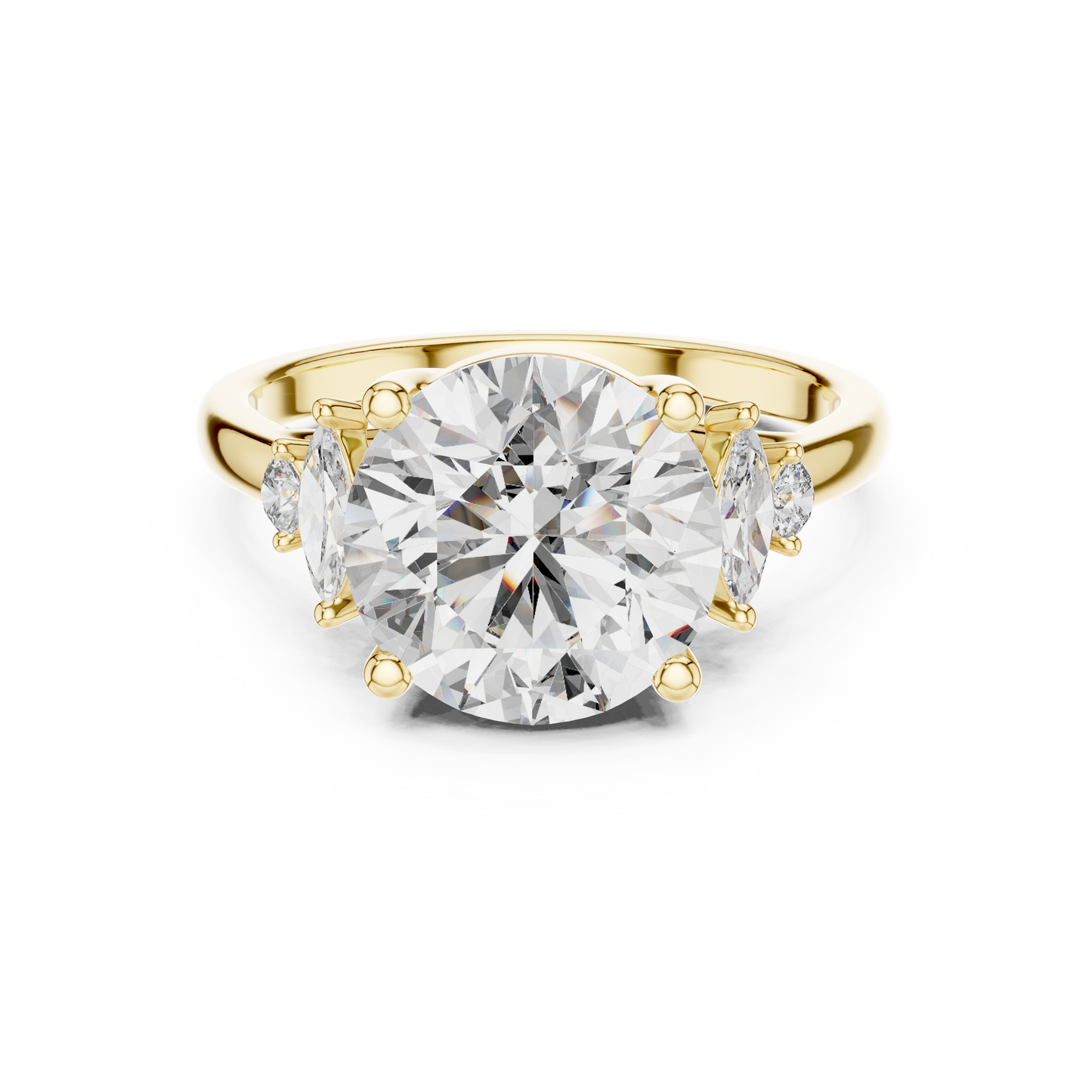 Round Lab Grown Diamond Five Stone Ring