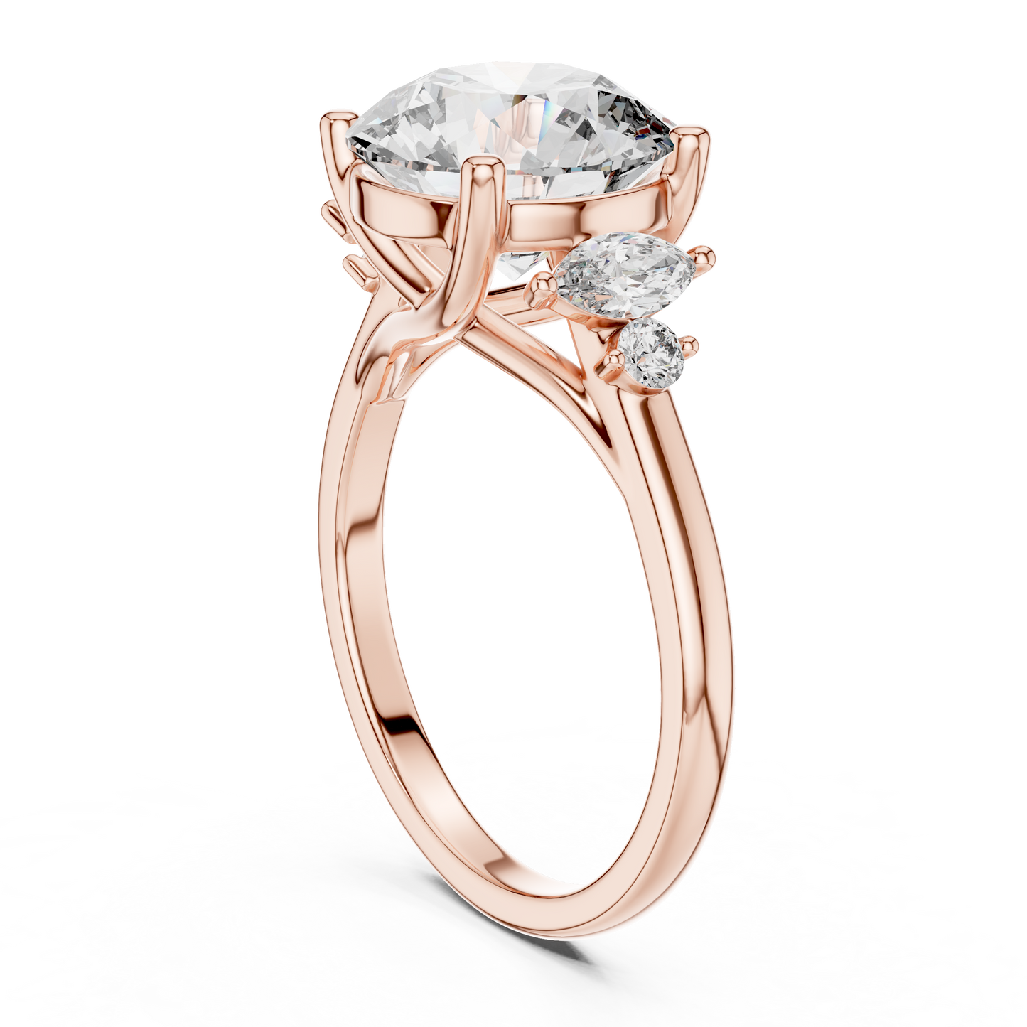 Round Lab Grown Diamond Five Stone Ring
