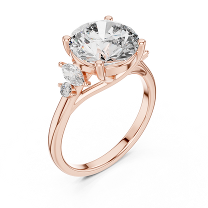 Round Lab Grown Diamond Five Stone Ring