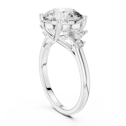Round Lab Grown Diamond Five Stone Ring