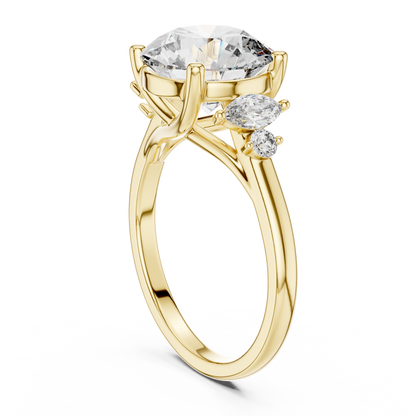 Round Lab Grown Diamond Five Stone Ring