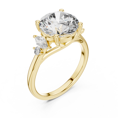 Round Lab Grown Diamond Five Stone Ring