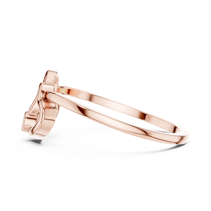 Interlocking Double Heart Lab Grown Diamond Ring