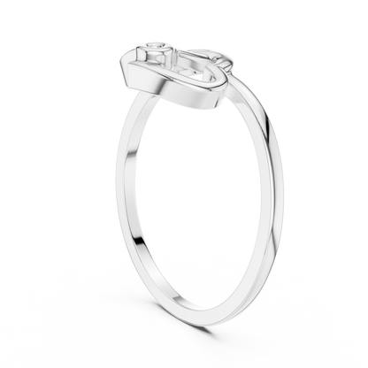 Interlocking Double Heart Lab Grown Diamond Ring