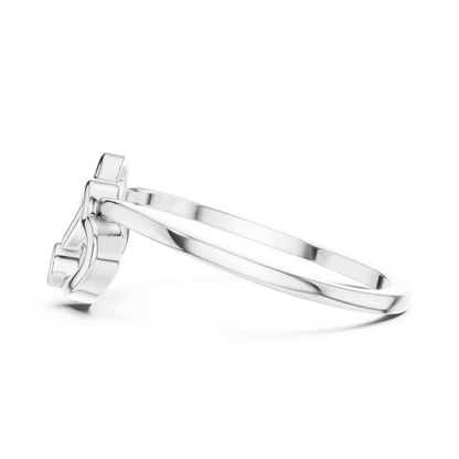 Interlocking Double Heart Lab Grown Diamond Ring