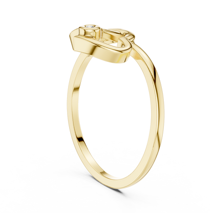 Interlocking Double Heart Lab Grown Diamond Ring