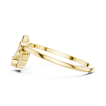 Interlocking Double Heart Lab Grown Diamond Ring