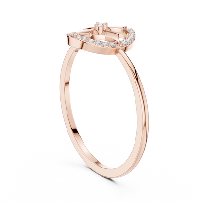 Lab Grown Diamond Compass Shield Halo Ring