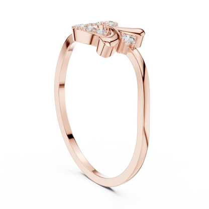 Round Lab Grown Diamond Asymmetrical Loop Ring
