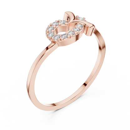 Round Lab Grown Diamond Asymmetrical Loop Ring