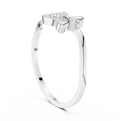 Round Lab Grown Diamond Asymmetrical Loop Ring
