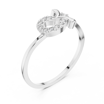 Round Lab Grown Diamond Asymmetrical Loop Ring