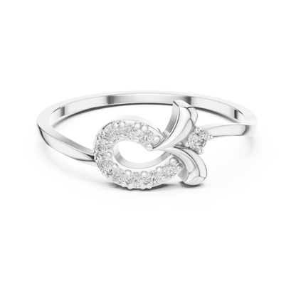 Round Lab Grown Diamond Asymmetrical Loop Ring