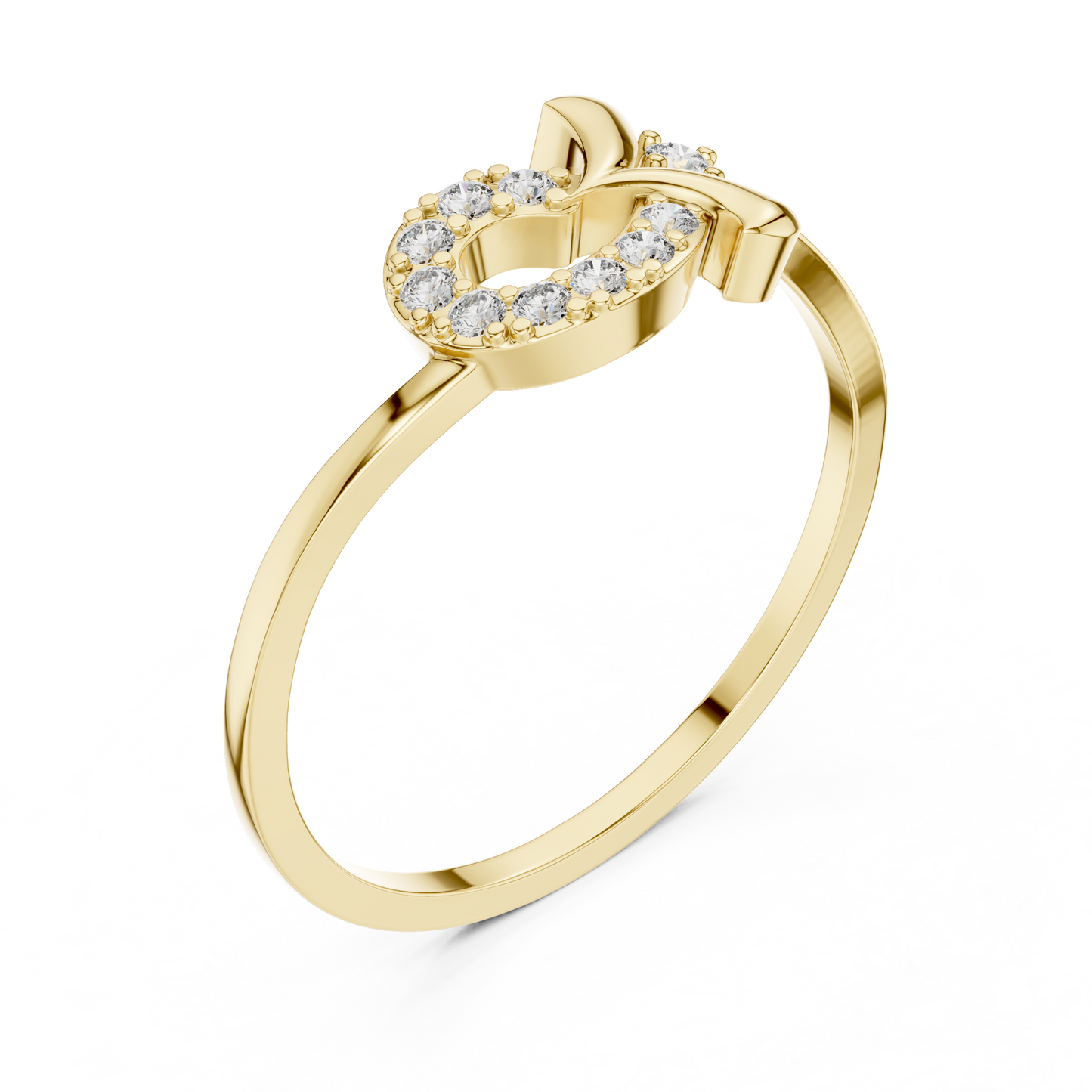 Round Lab Grown Diamond Asymmetrical Loop Ring