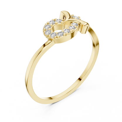 Round Lab Grown Diamond Asymmetrical Loop Ring