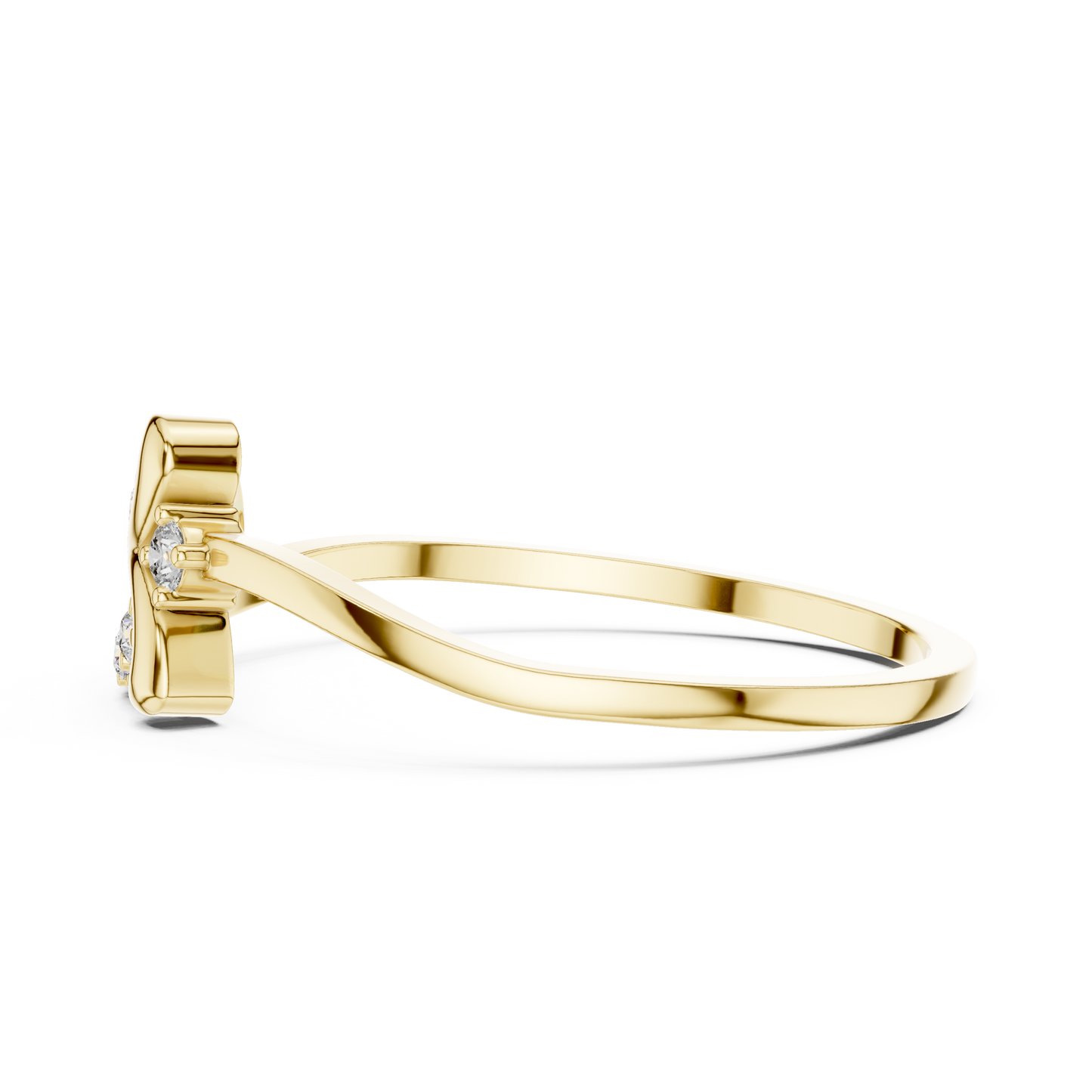 Round Lab Grown Diamond Asymmetrical Loop Ring
