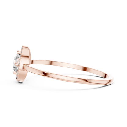 Round Lab Grown Diamond Orbit Halo Ring
