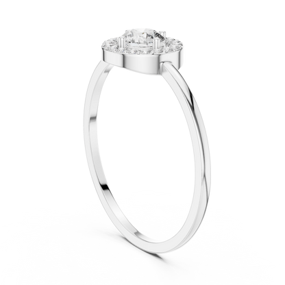 Round Lab Grown Diamond Orbit Halo Ring