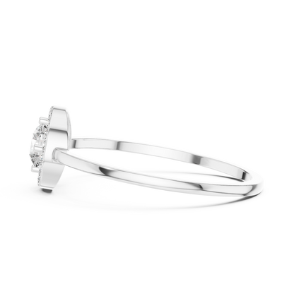 Round Lab Grown Diamond Orbit Halo Ring
