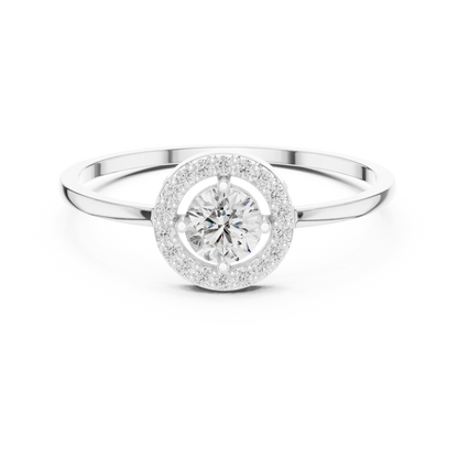 Round Lab Grown Diamond Orbit Halo Ring