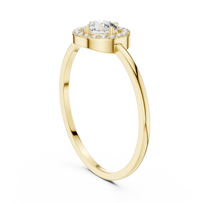Round Lab Grown Diamond Orbit Halo Ring