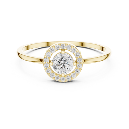 Round Lab Grown Diamond Orbit Halo Ring