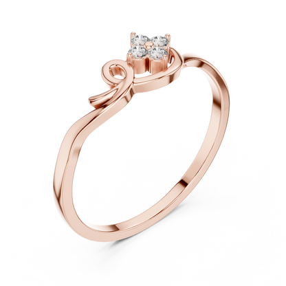 Floral Cluster Round Lab Grown Diamond Ring