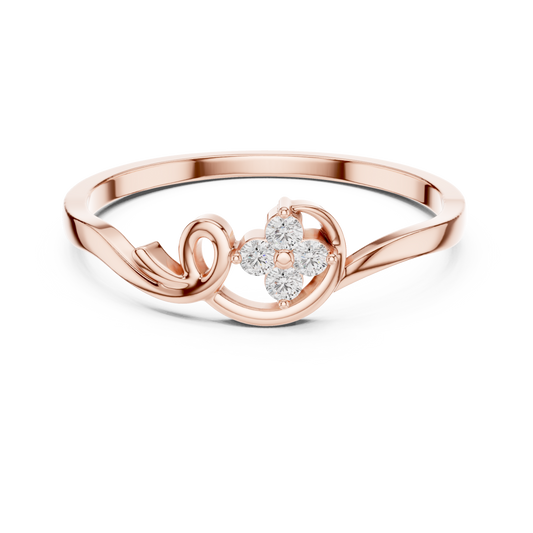 Floral Cluster Round Lab Grown Diamond Ring