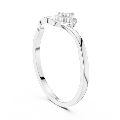 Floral Cluster Round Lab Grown Diamond Ring