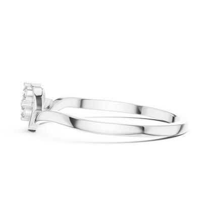 Floral Cluster Round Lab Grown Diamond Ring