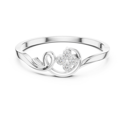 Floral Cluster Round Lab Grown Diamond Ring