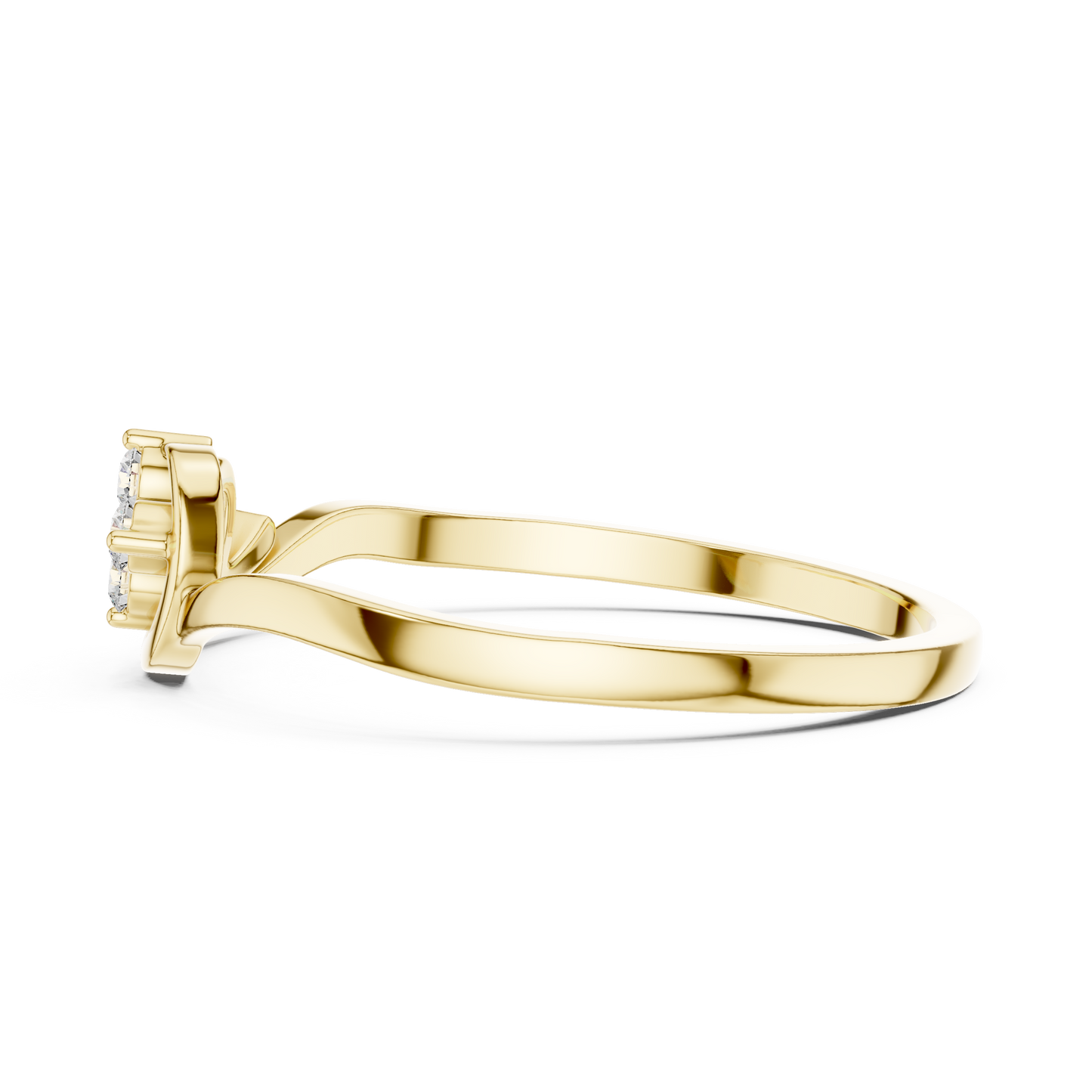 Floral Cluster Round Lab Grown Diamond Ring
