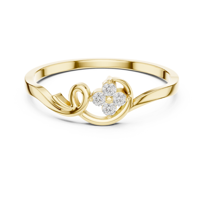 Floral Cluster Round Lab Grown Diamond Ring
