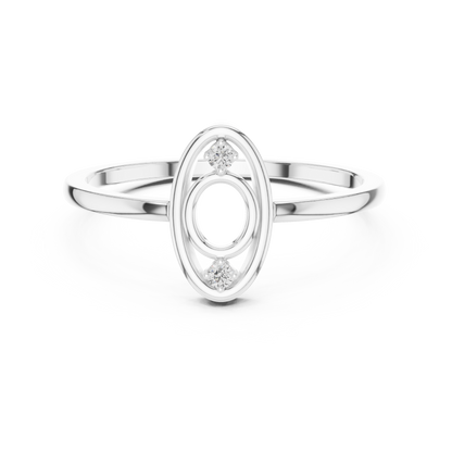 Modern Oval Shape Lab Grown Diamond Ring