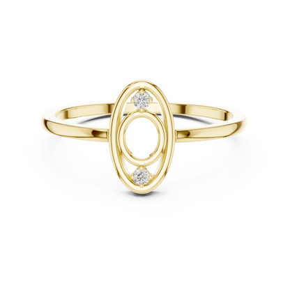 Modern Oval Shape Lab Grown Diamond Ring