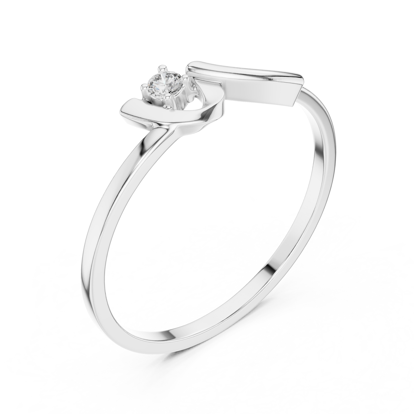 Rose Gold Round Lab Grown Diamond Ring