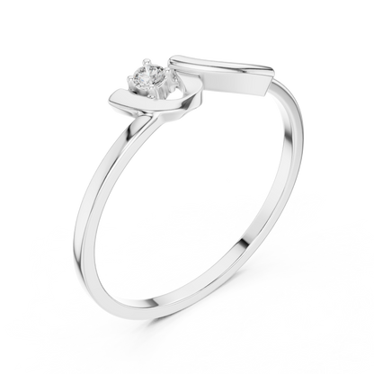 Rose Gold Round Lab Grown Diamond Ring