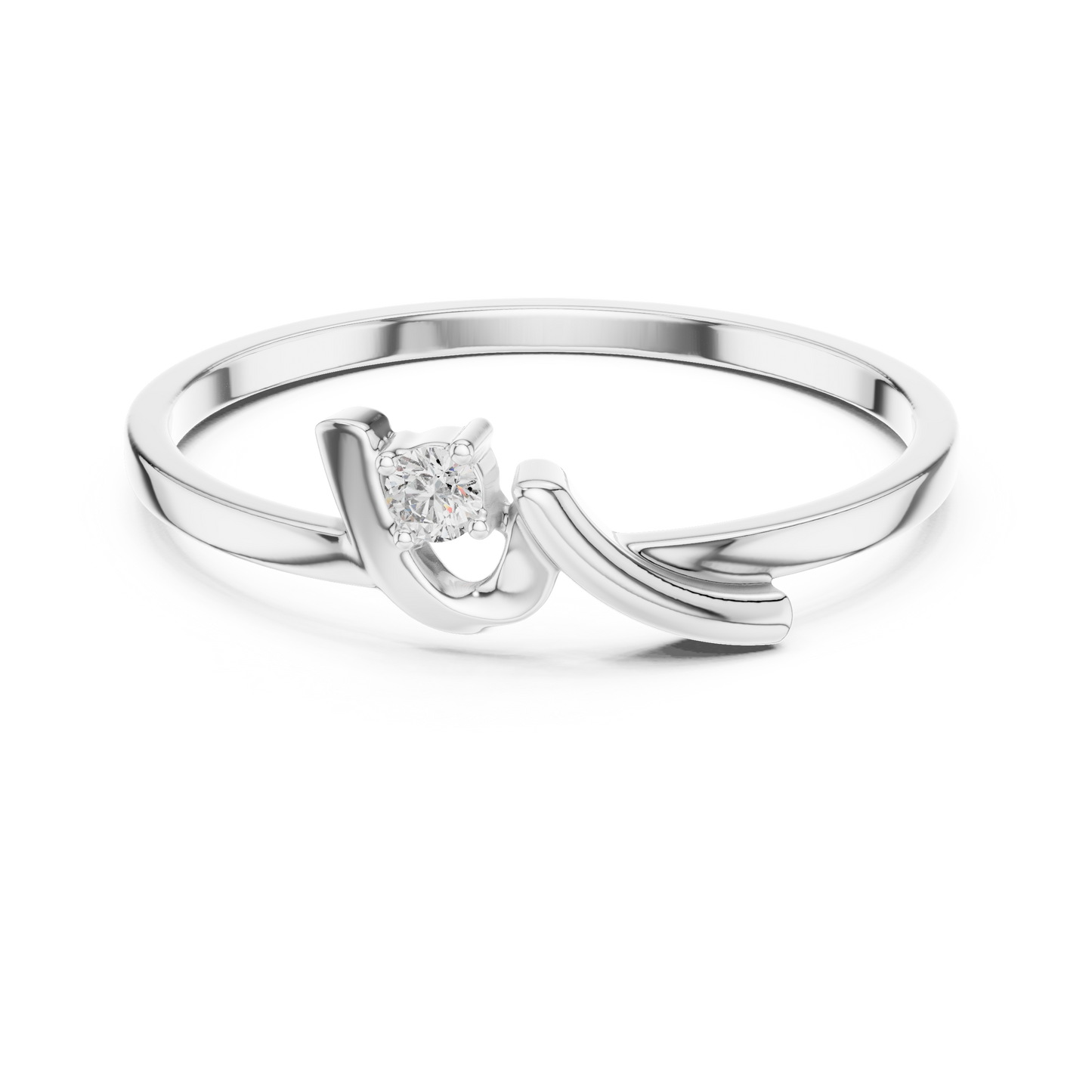 Rose Gold Round Lab Grown Diamond Ring