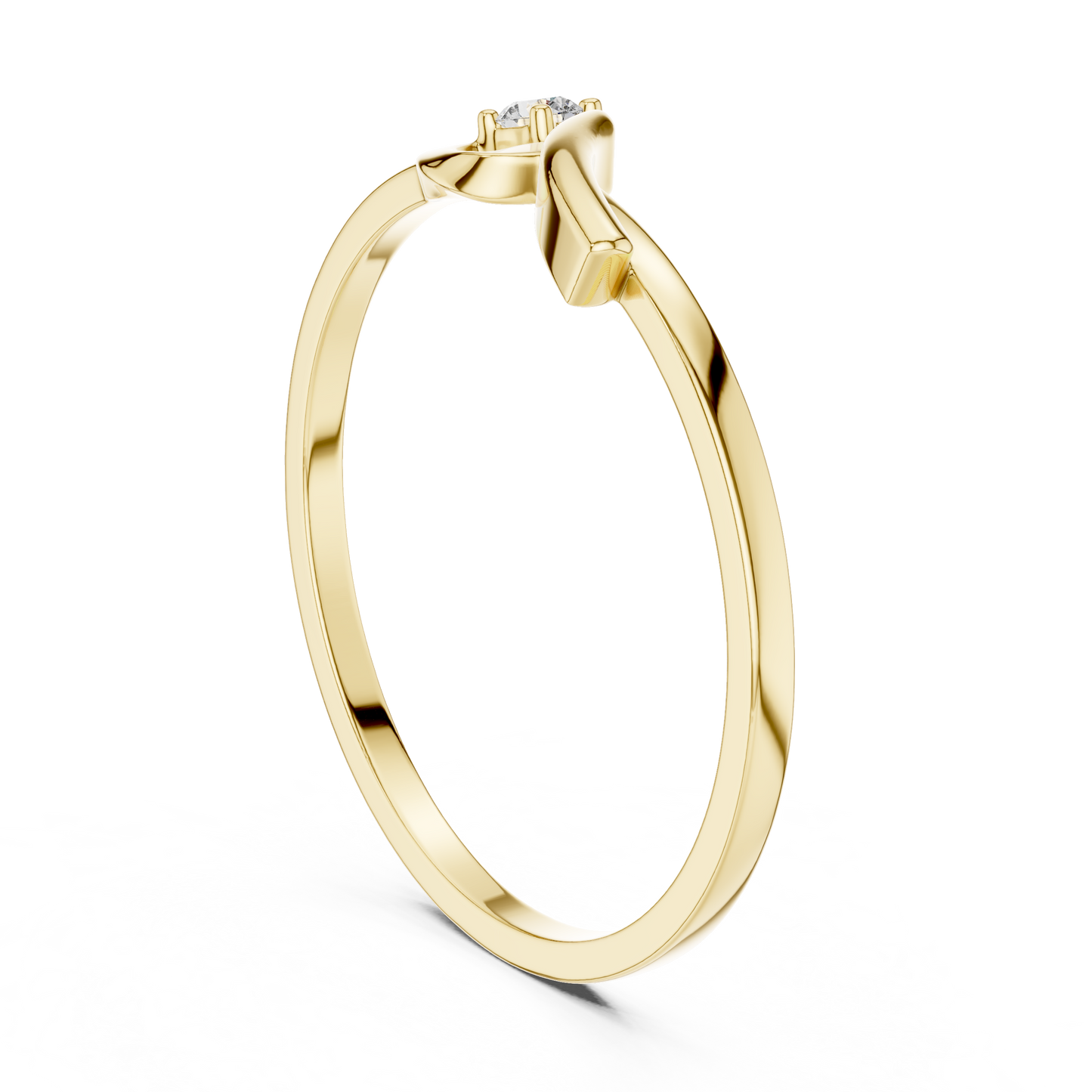 Rose Gold Round Lab Grown Diamond Ring