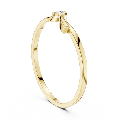 Rose Gold Round Lab Grown Diamond Ring