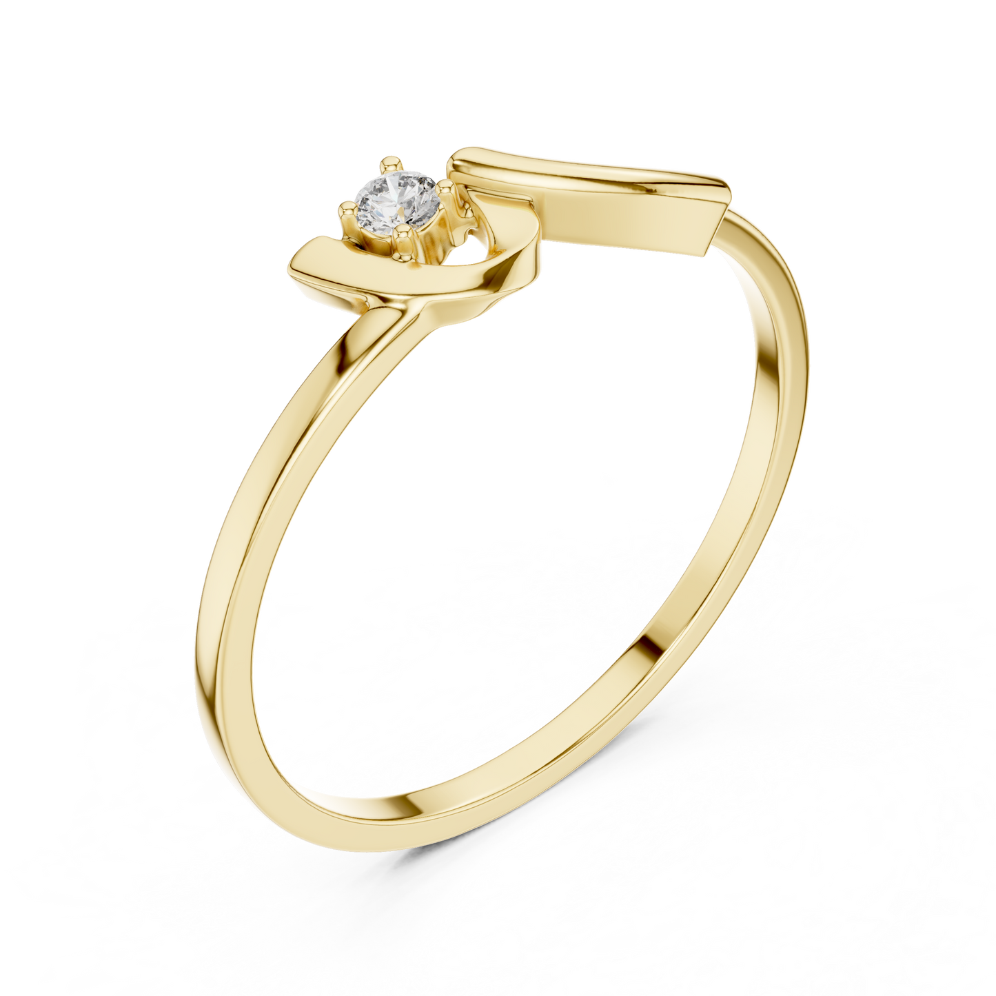 Rose Gold Round Lab Grown Diamond Ring