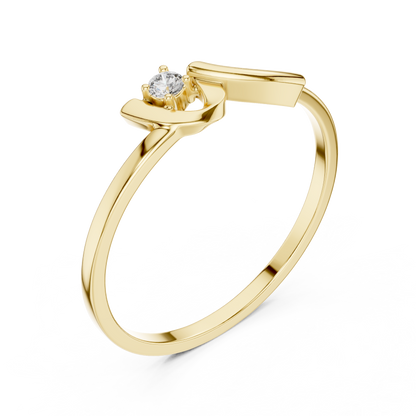 Rose Gold Round Lab Grown Diamond Ring